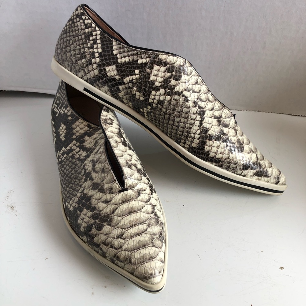 James Chan Pointy Toe Slip On Python Sneakers - image 2
